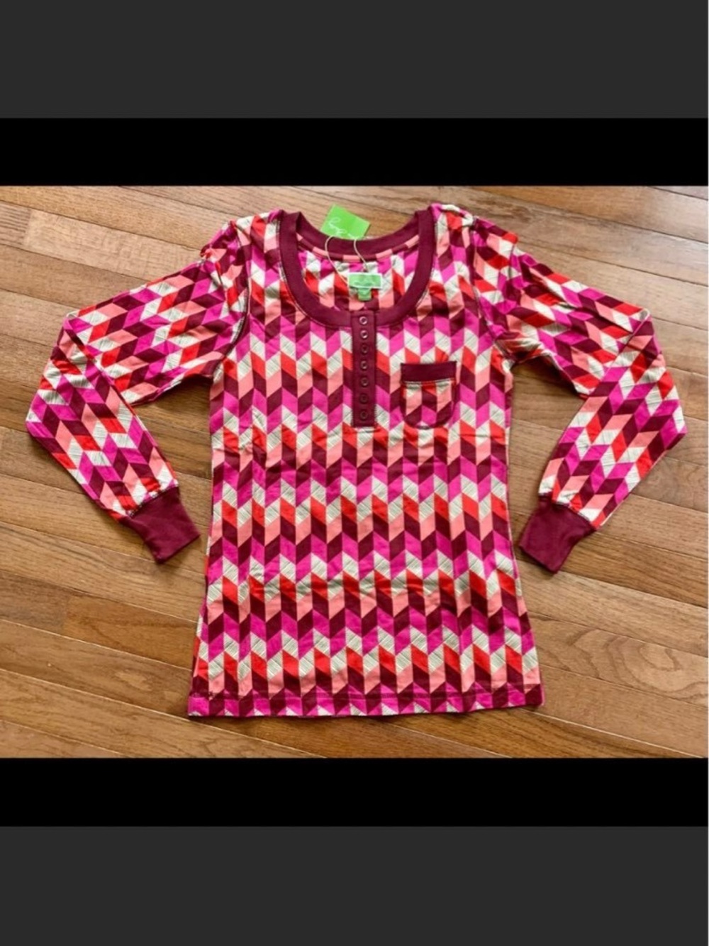 NEW Vera Bradley Henley PJ Top